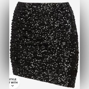 Express sequin high waisted mini skirt